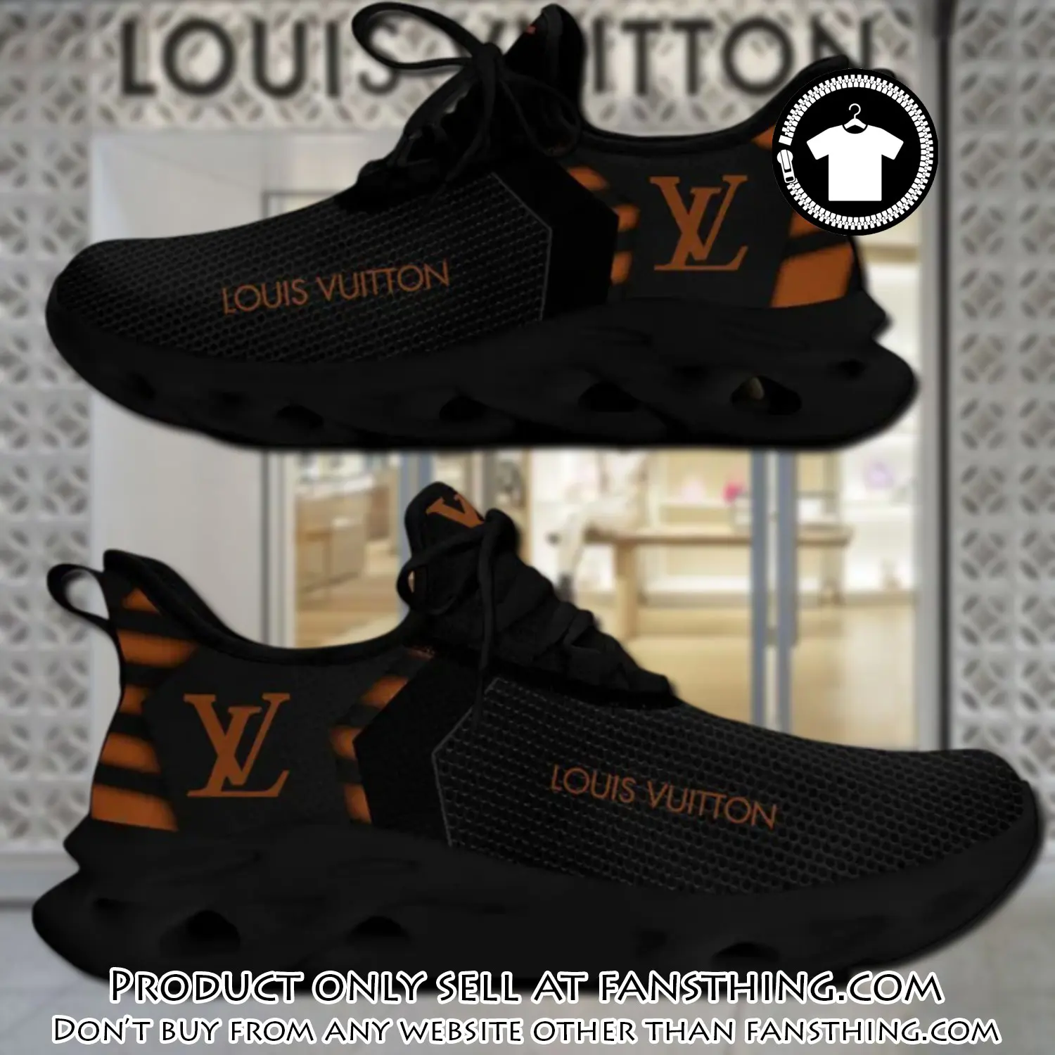 Louis vuitton orange logo black max soul shoes luxury brand gifts for men women fst5550436